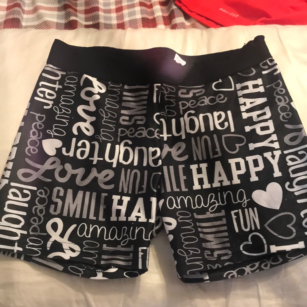 Girls spandex.
